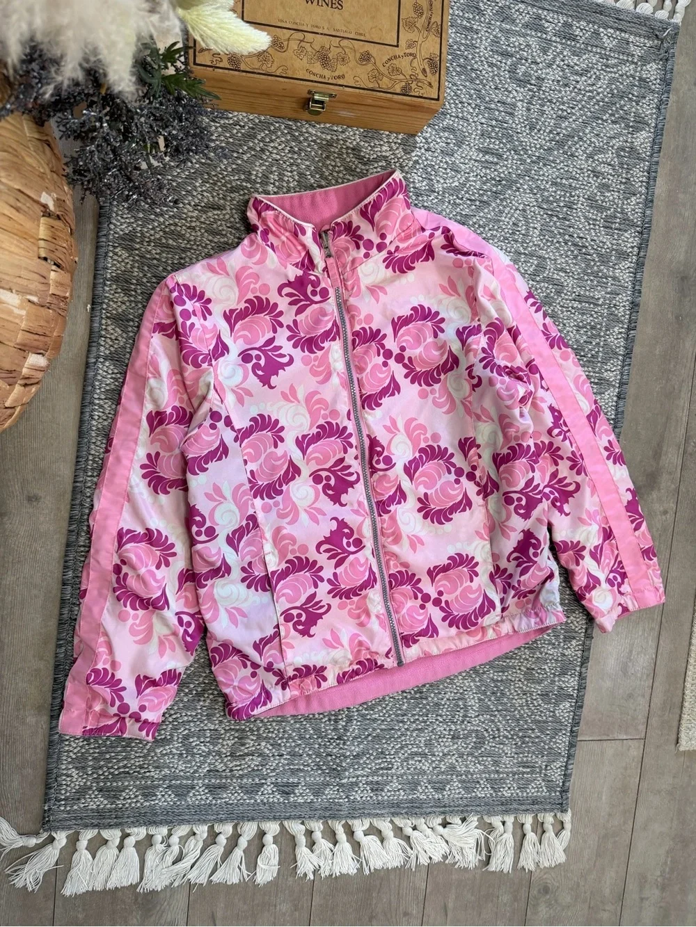 Vintage ZeroXposur Girls Pink Reversible Jacket Size XL